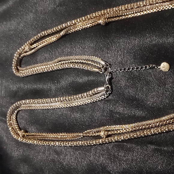 Alfani layered gold tone necklace. 30-32-34 inch long+3 - Picture 3 of 7
